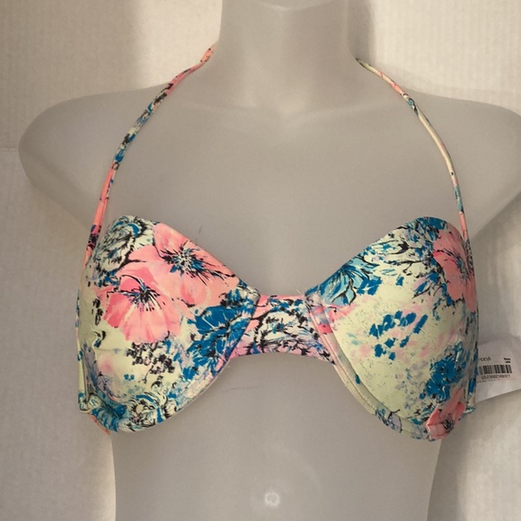 🌞O’Neil halter top crisscross back w/cheeky bottoms A170 - Picture 2 of 13